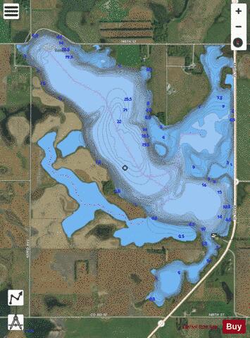 Reetz depth contour Map - i-Boating App - Satellite