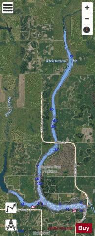 Richmond depth contour Map - i-Boating App - Satellite