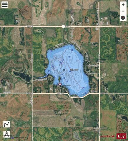 Wall depth contour Map - i-Boating App - Satellite