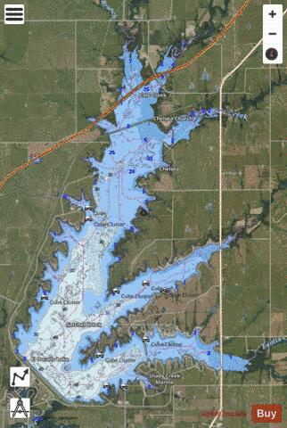 El Dorado Lake depth contour Map - i-Boating App - Satellite