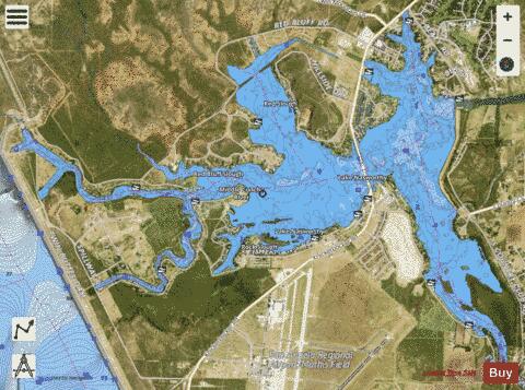 Lake Nasworthy depth contour Map - i-Boating App - Satellite