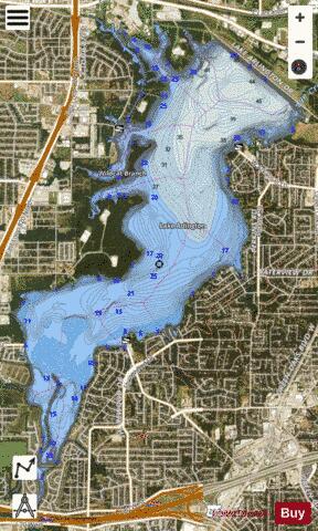 Arlington depth contour Map - i-Boating App - Satellite