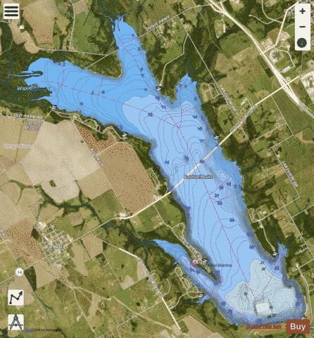Bardwell depth contour Map - i-Boating App - Satellite