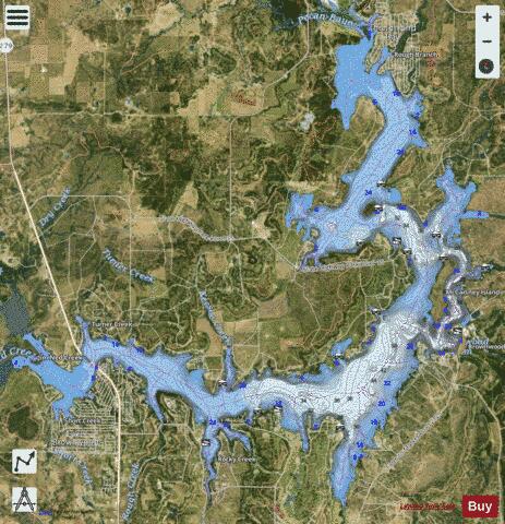 Brownwood depth contour Map - i-Boating App - Satellite