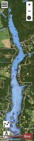 Gladewater depth contour Map - i-Boating App - Satellite