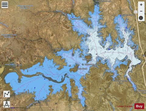Kemp depth contour Map - i-Boating App - Satellite