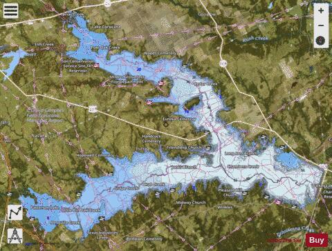 RichlandChambers depth contour Map - i-Boating App - Satellite