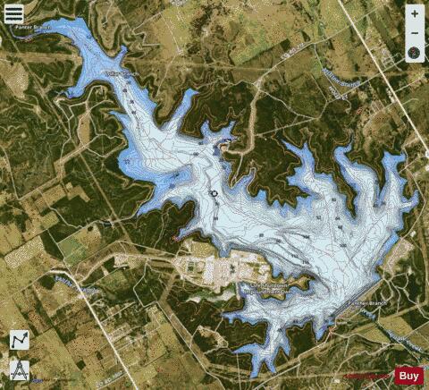 SquawCreek depth contour Map - i-Boating App - Satellite