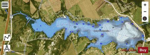 Waxahachie depth contour Map - i-Boating App - Satellite