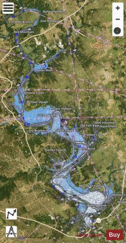 Whitney depth contour Map - i-Boating App - Satellite