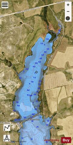 Lake Winters depth contour Map - i-Boating App - Satellite