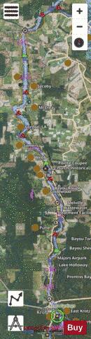 Atchafalaya River mile 0 to mile 46 Marine Chart - Nautical Charts App - Satellite