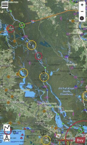 Atchafalaya River mile 46 to mile 117 Marine Chart - Nautical Charts App - Satellite