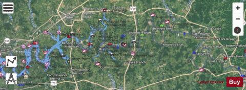 Cumberland River mile 221 to mile 307 Marine Chart - Nautical Charts App - Satellite