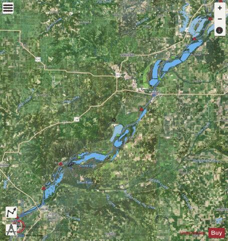 Illinois River mile 82 to mile 137 Marine Chart - Nautical Charts App - Satellite