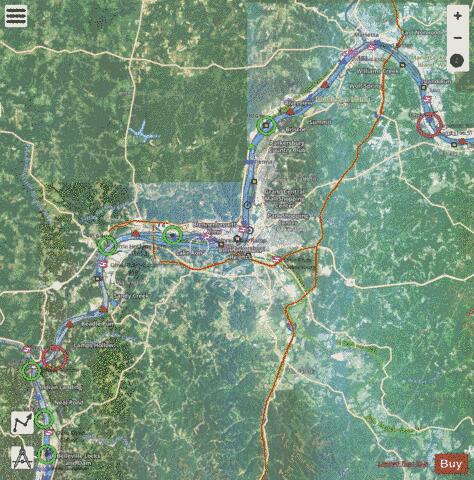 Ohio River mile 166 to mile 204 Marine Chart - Nautical Charts App - Satellite