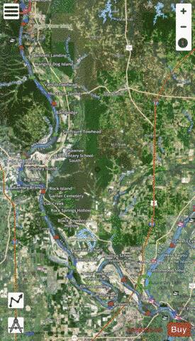 Upper Mississippi River mile 0 to 78 Marine Chart - Nautical Charts App - Satellite