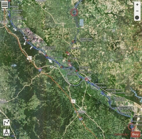 Upper Mississippi River mile 79 to mile 155 Marine Chart - Nautical Charts App - Satellite