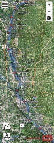 Upper Mississippi River mile 301 to mile 359 Marine Chart - Nautical Charts App - Satellite