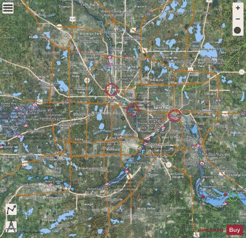 Upper Mississippi River mile 819 to mile 866 Marine Chart - Nautical Charts App - Satellite
