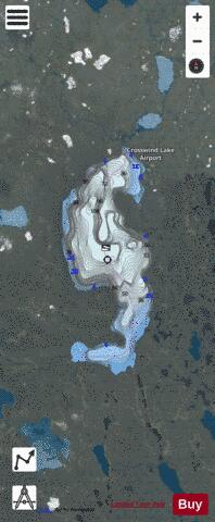 Crosswind Lake depth contour Map - i-Boating App - Satellite