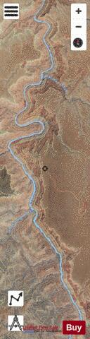 Colorado River Grand Canyon Mile 29 to 62 depth contour Map - i-Boating App - Satellite