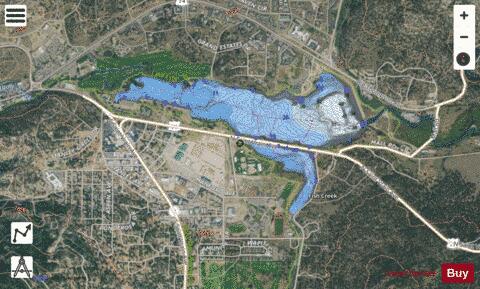 Lake Estes depth contour Map - i-Boating App - Satellite