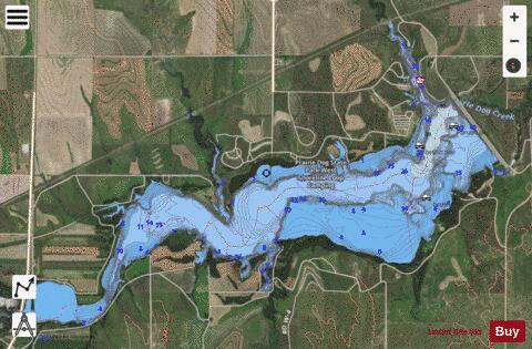Keith Sebelius Lake / Norton Lake depth contour Map - i-Boating App - Satellite