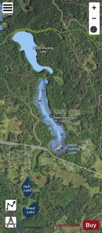 South Stocking Lake depth contour Map - i-Boating App - Satellite