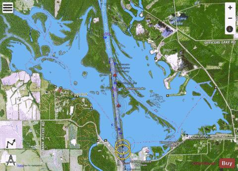 Columbus Lake depth contour Map - i-Boating App - Satellite
