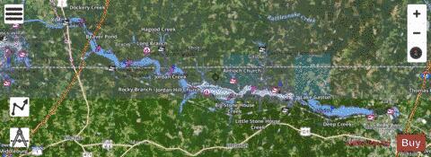 Lake Gaston depth contour Map - i-Boating App - Satellite