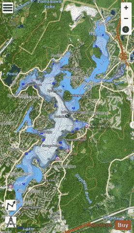 Lake Hopatcong depth contour Map - i-Boating App - Satellite