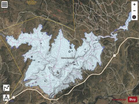 Heron Reservoir depth contour Map - i-Boating App - Satellite