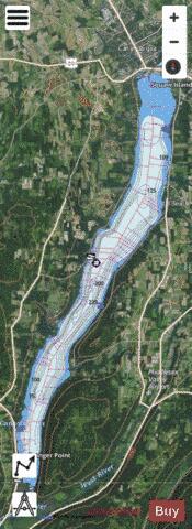 Canandaigua Lake depth contour Map - i-Boating App - Satellite