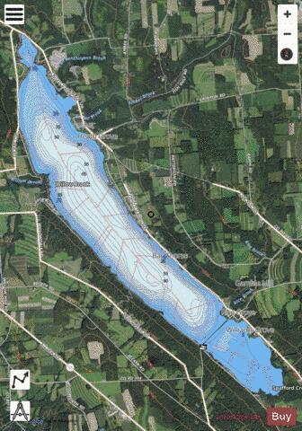 Otisco Lake depth contour Map - i-Boating App - Satellite