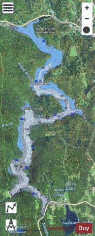 Harriman Reservoir depth contour Map - i-Boating App - Satellite