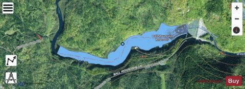 Ball Mountain Lake depth contour Map - i-Boating App - Satellite