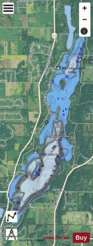 Big Cedar Lake depth contour Map - i-Boating App - Satellite