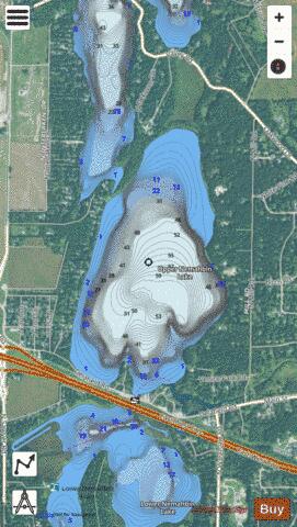Upper Nemahbin Lake depth contour Map - i-Boating App - Satellite