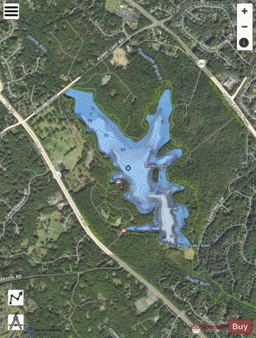 Burke Lake depth contour Map - i-Boating App - Satellite