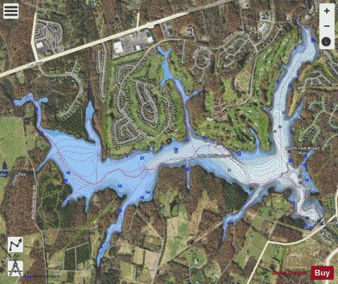 Lake Manassas depth contour Map - i-Boating App - Satellite