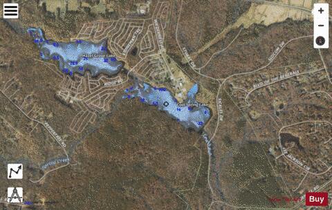 Cool Spring Lake depth contour Map - i-Boating App - Satellite