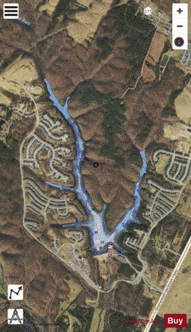 Lake Frederick depth contour Map - i-Boating App - Satellite