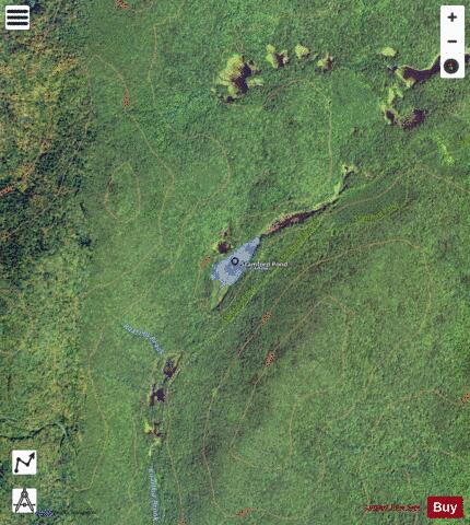 Stamford Pond depth contour Map - i-Boating App - Satellite