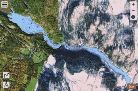 North Hartland Lake depth contour Map - i-Boating App - Satellite