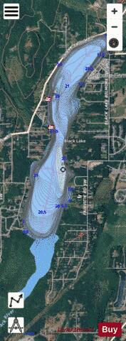 Black Lake depth contour Map - i-Boating App - Satellite