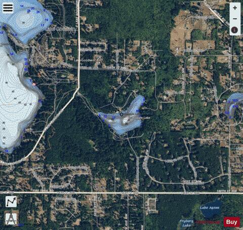 Crabapple Lake depth contour Map - i-Boating App - Satellite