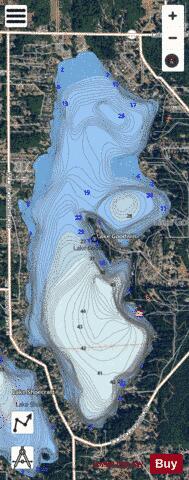 Lake Goodwin depth contour Map - i-Boating App - Satellite