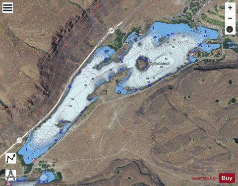 Park Lake depth contour Map - i-Boating App - Satellite