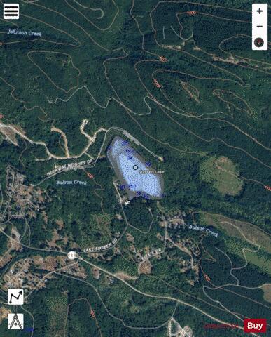 Sixteen Lake depth contour Map - i-Boating App - Satellite